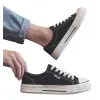 Fashionable and versatile casual sports shoes, men's black canvas shoes, comfortable and durable student board shoes, trendy style Item Picture